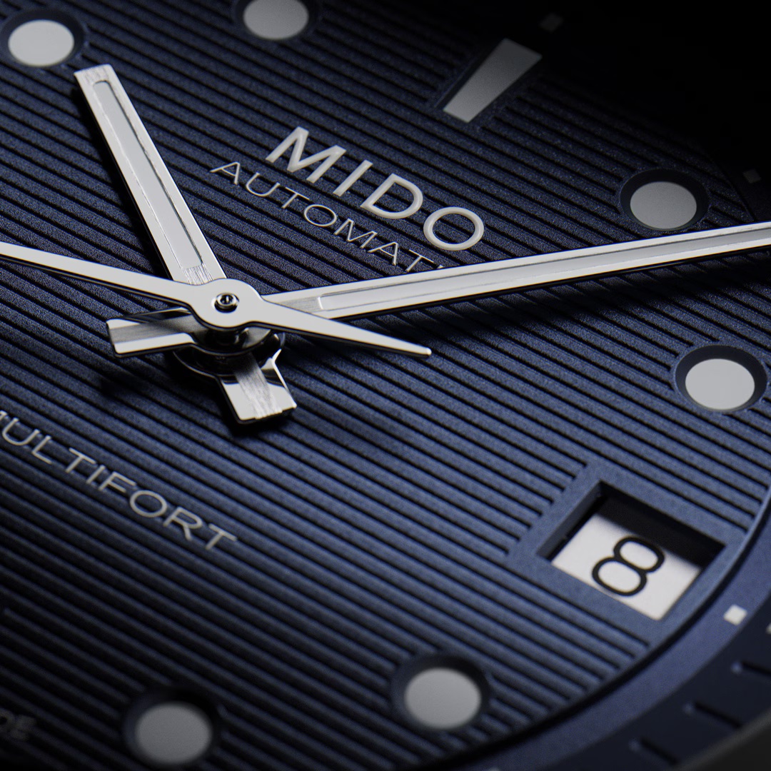 MIDO Multifort Multifort 8 Two Crowns Blue Dial 38.4 x 40mm Silver Stainless Steel Blue Rubber Strap M047.507.17.041.00 - 5