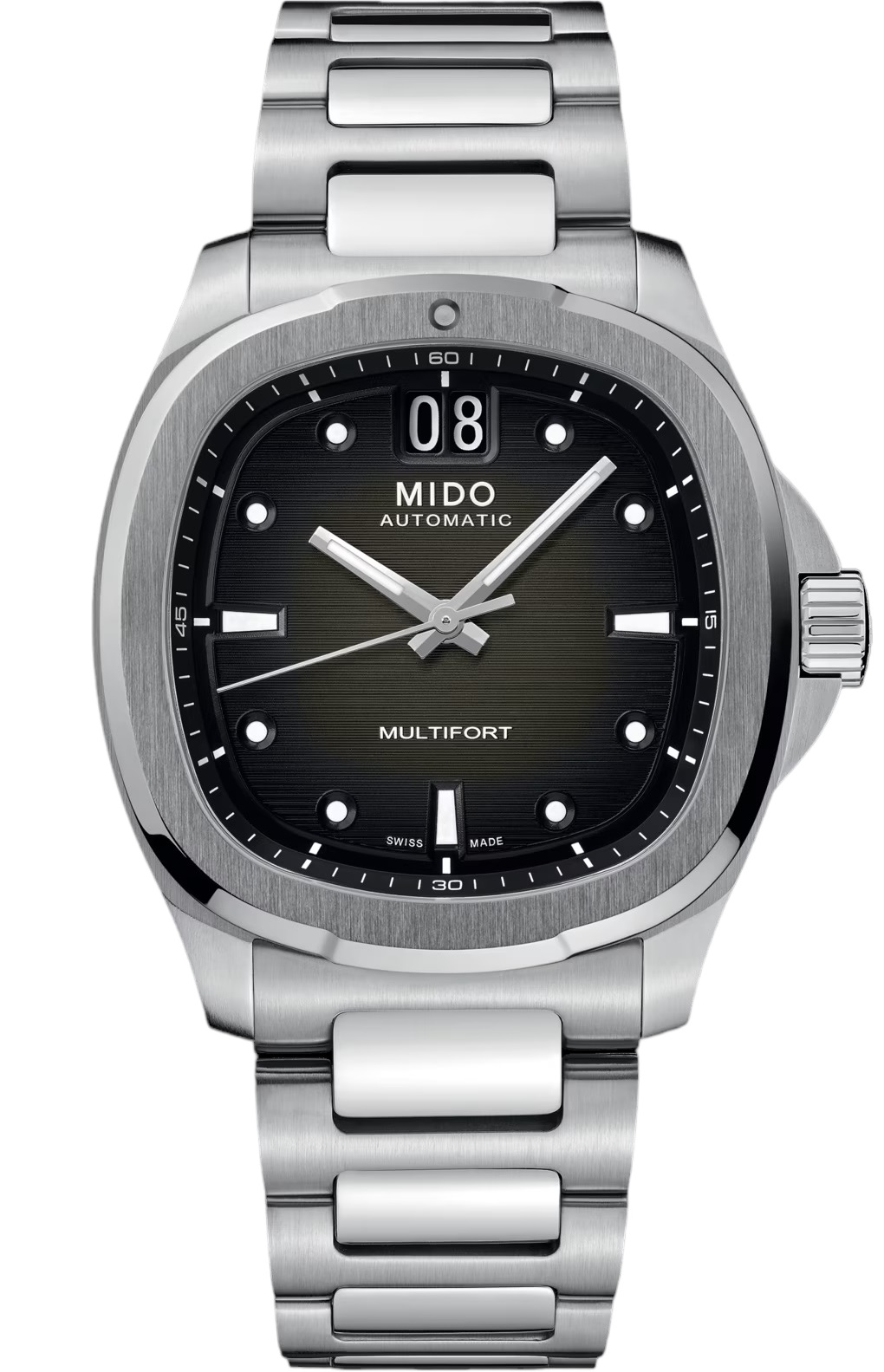 MIDO Multifort TV Big Date Black Dial Automatic 40.00 x 39.20mm Silver Stainless Steel Bracelet M049.526.11.081.00 - 