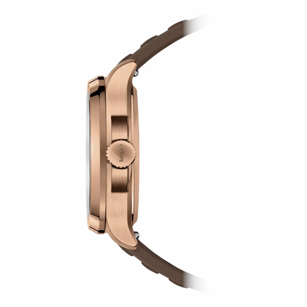 MIDO Multifort TV Big Date Brown Dial Automatic 40.00 x 39.20mm Rose Gold Stainless Steel Brown Rubber Strap M049.526.37.291.00 - 3