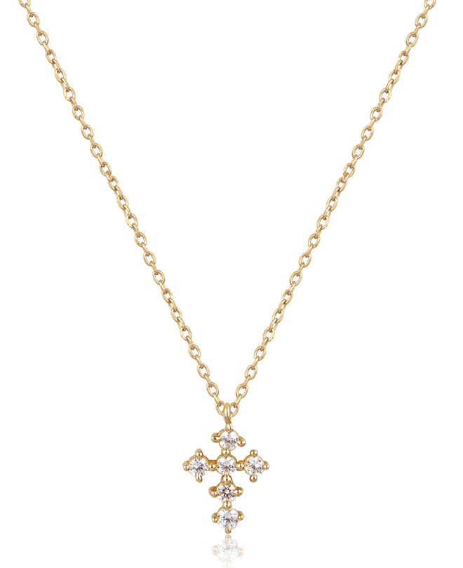 CROSS SENZIO Collection Yellow Gold 14K with Chain and Zircon M168