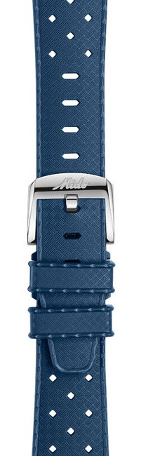 MIDO Official Ocean Star 21mm Blue Rubber Strap Silver Hardware M603018680 - 