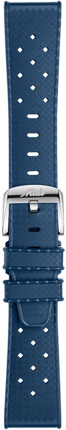 MIDO Official Ocean Star 21mm Blue Rubber Strap Silver Hardware M603018680 - 3