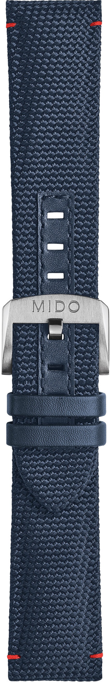 MIDO Official 22-20mm Official Blue Fabric & Leather Strap M604018063 - 3