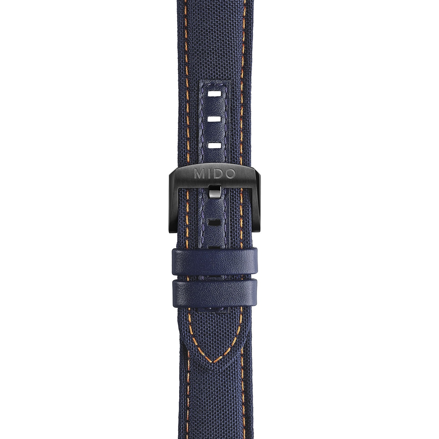 MIDO Official 22-20mm Official Blue Fabric & Leather Strap Black Hardware M604019601 - 