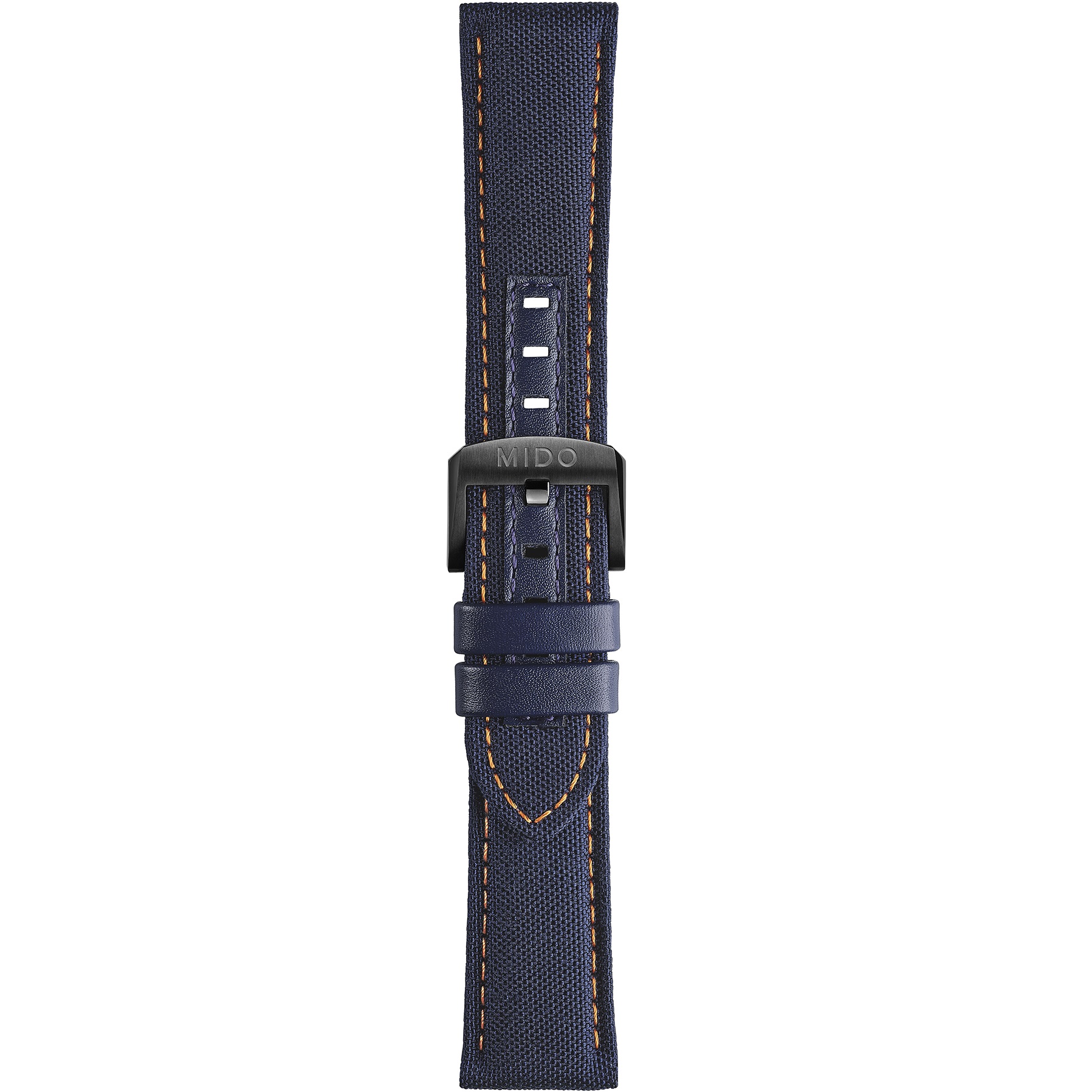 MIDO Official 22-20mm Official Blue Fabric & Leather Strap Black Hardware M604019601 - 3