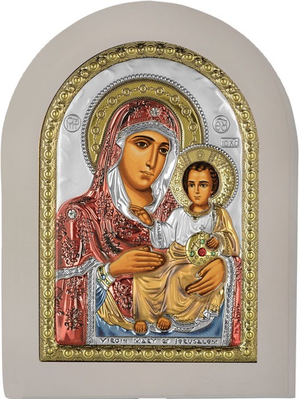 ΑΣΗΜΕΝΙΑ ΕΙΚΟΝΑ Παναγία η Ιεροσολυμίτισσα (10cm x 14cm) MA-E1102-WH-DXC - 