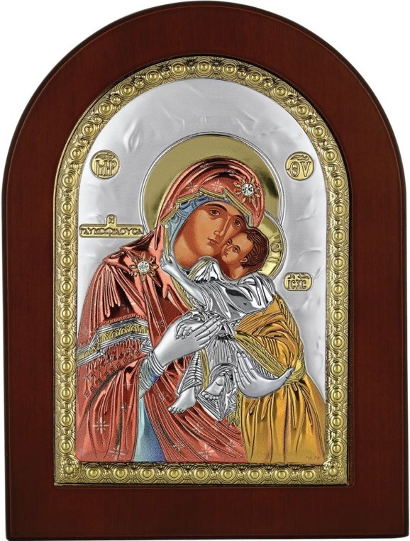 ΑΣΗΜΕΝΙΑ ΕΙΚΟΝΑ Παναγία Γλυκοφιλούσα (15cm x 21cm) MA-E1104BX-C - 