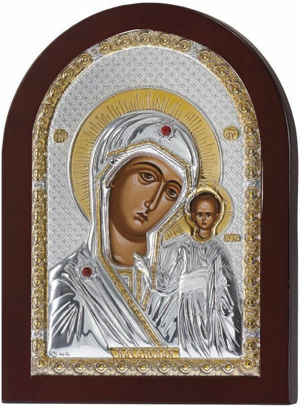 ΑΣΗΜΕΝΙΑ ΕΙΚΟΝΑ Παναγία Καζάν (7.5cm x 9.5cm) MA-E1106EX - 