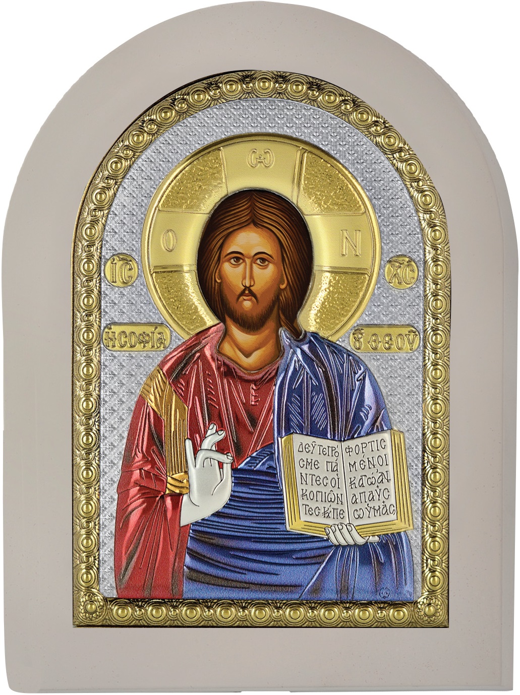 ΑΣΗΜΕΝΙΑ ΕΙΚΟΝΑ Χριστός (20cm x 26cm) MA-E1107-WH-AX-C - 