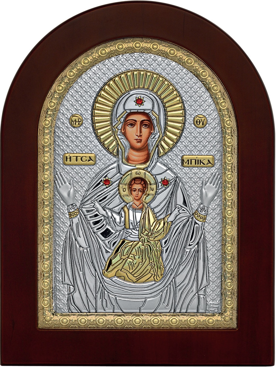 ΑΣΗΜΕΝΙΑ ΕΙΚΟΝΑ Παναγία η Τσαμπίκα (15cm x 21cm) MA-E1133BX - 