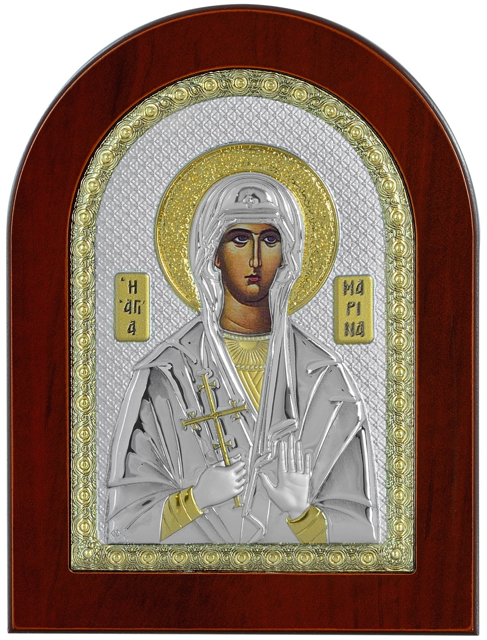 ΑΣΗΜΕΝΙΑ ΕΙΚΟΝΑ Η Αγία Μαρίνα (15cm x 21cm) MA-E1155BX - 