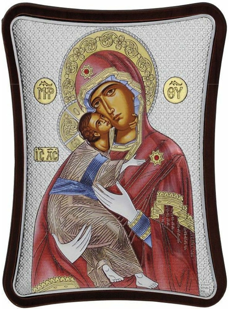 ΑΣΗΜΕΝΙΑ ΕΙΚΟΝΑ Παναγία Βλαδιμίρ (15cm x 20cm) MA/E1410/1XC - 