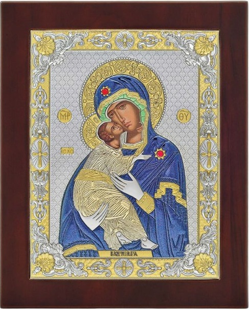 ΑΣΗΜΕΝΙΑ ΕΙΚΟΝΑ Παναγία Βλαδιμήρ (18cm x 22cm) MA-E1810BX-C - 
