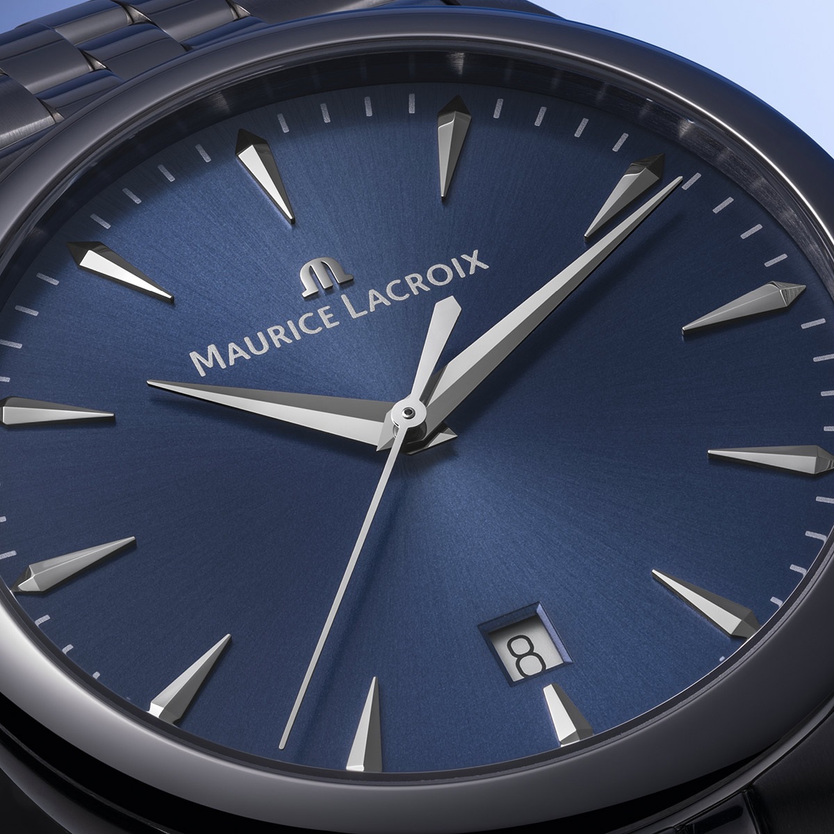 MAURICE LACROIX 1975 Quartz Blue Dial 39mm Silver Stainless Steel Bracelet 751007-SS002-430-1 - 