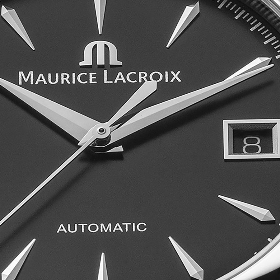 MAURICE LACROIX 1975 Automatic Black Dial 40mm Silver Stainless Steel Bracelet 756008-SS002-330-1 - 