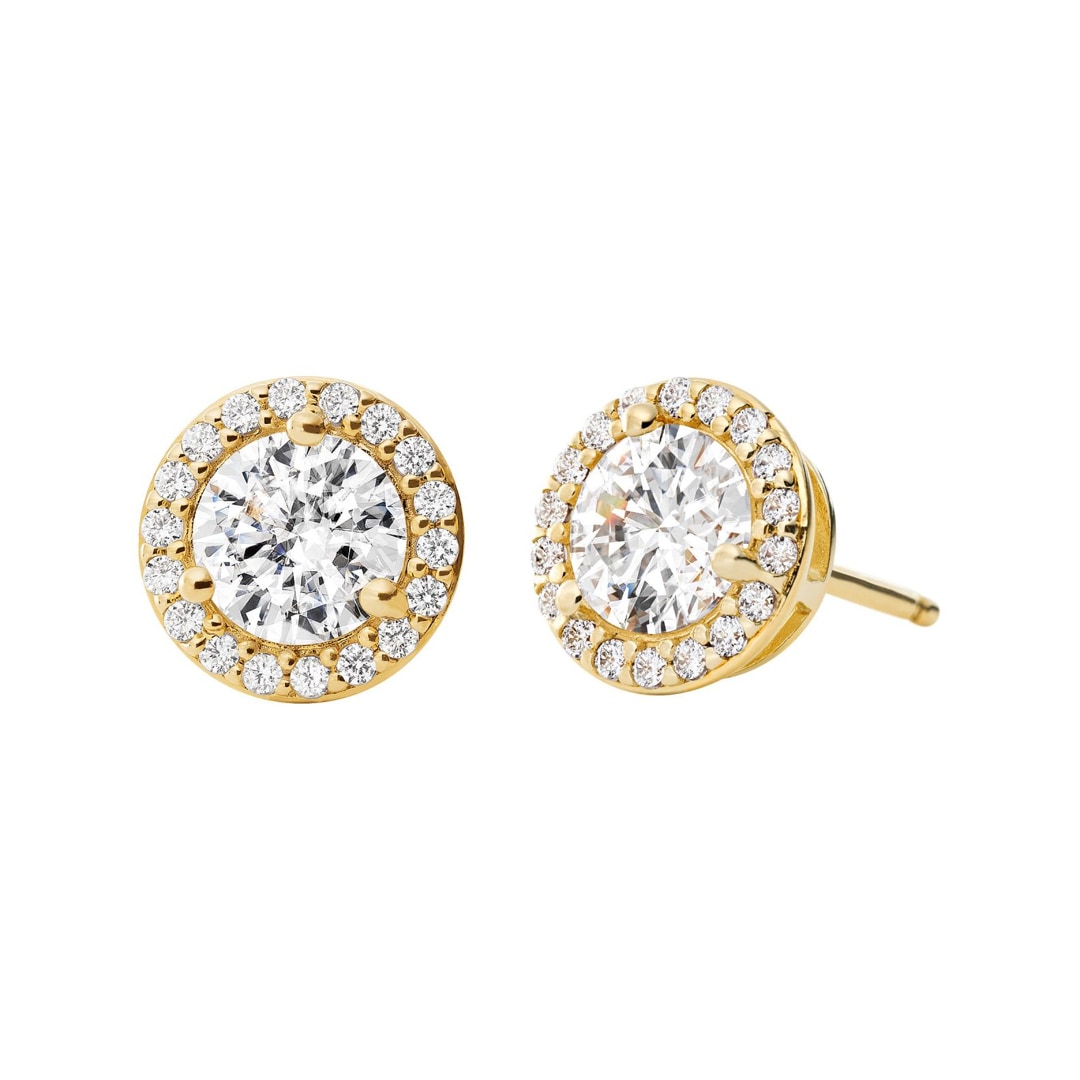 MICHAEL KORS Lock Stud Earrings Gold Sterling Silver MK135AN710 - 
