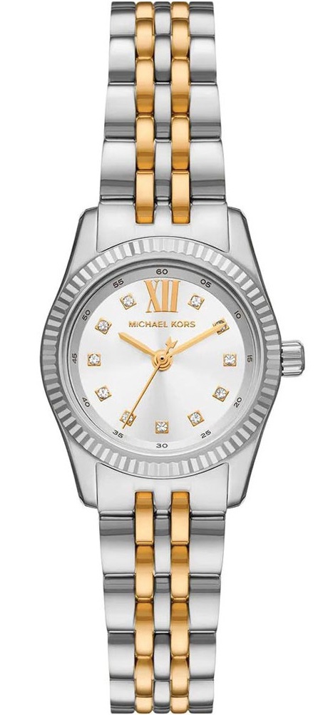 MICHAEL KORS Petite Lexington Silver Dial 26mm Two Tone Gold Stainless Steel Bracelet MK4740 - 