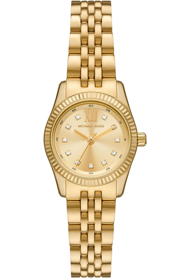 MICHAEL KORS Petite Lexington Gold Dial 26mm Gold Stainless Steel Bracelet MK4741 - 