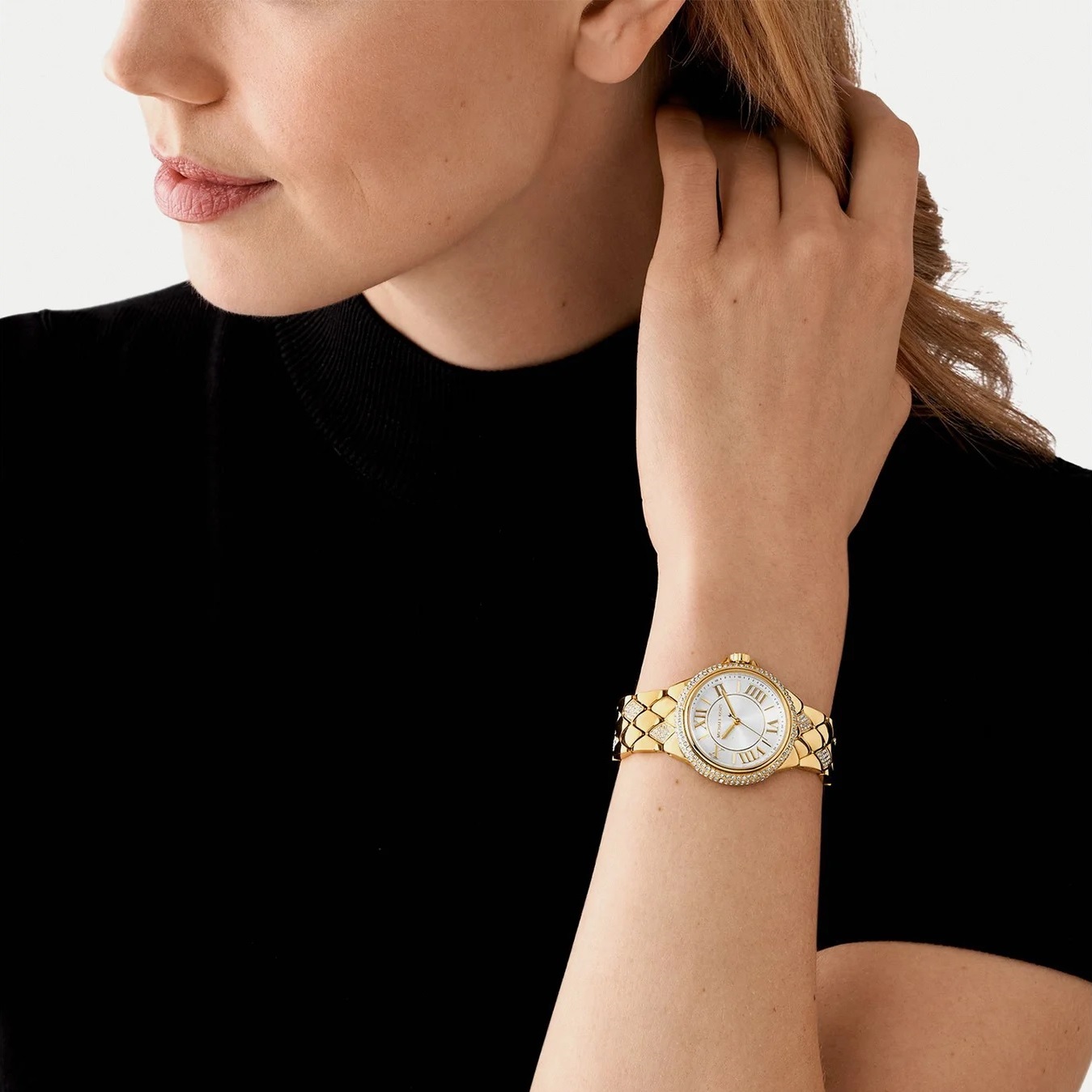 MICHAEL KORS Camille Crystals White Dial 33mm Gold Stainless Steel Bracelet MK4801 - 4