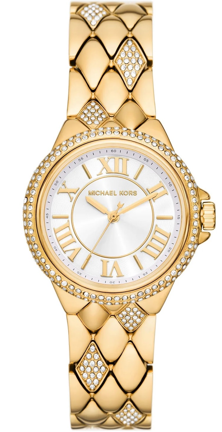MICHAEL KORS Camille Crystals White Dial 33mm Gold Stainless Steel Bracelet MK4801 - 