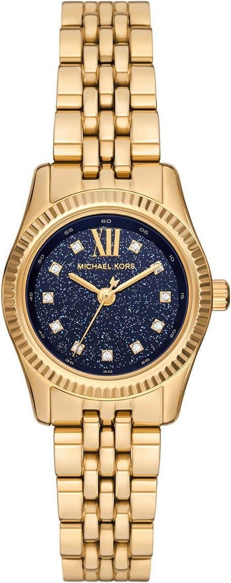 MICHAEL KORS Petite Lexington Blue Dial 26mm Gold Stainless Steel Bracelet MK4802 - 