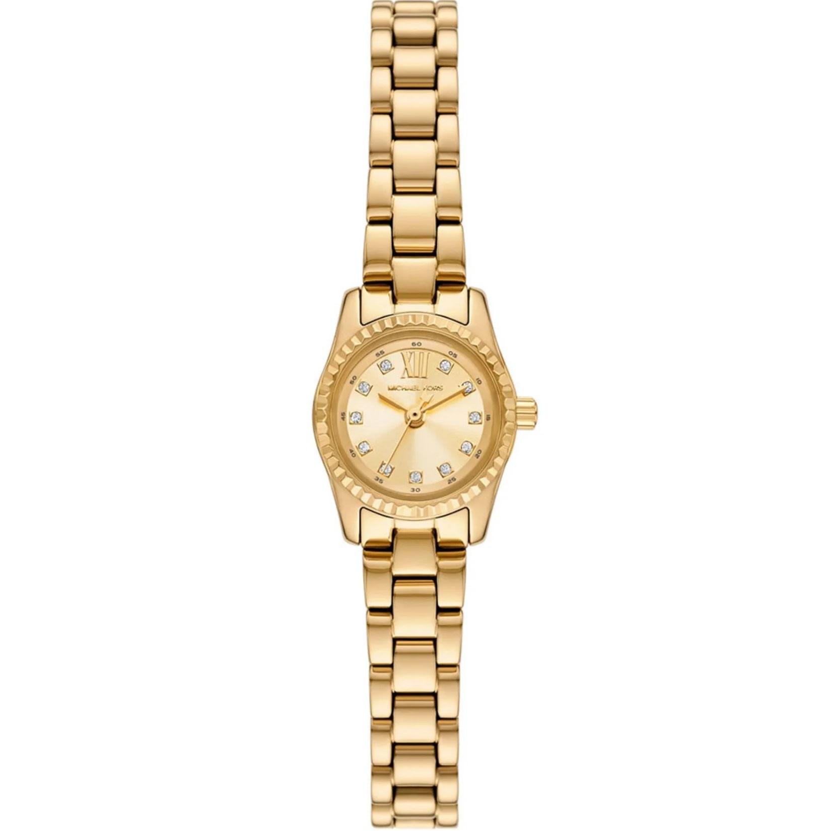 MICHAEL KORS Petite Lexington Gold Dial 19mm Gold Stainless Steel Bracelet MK4862 - 