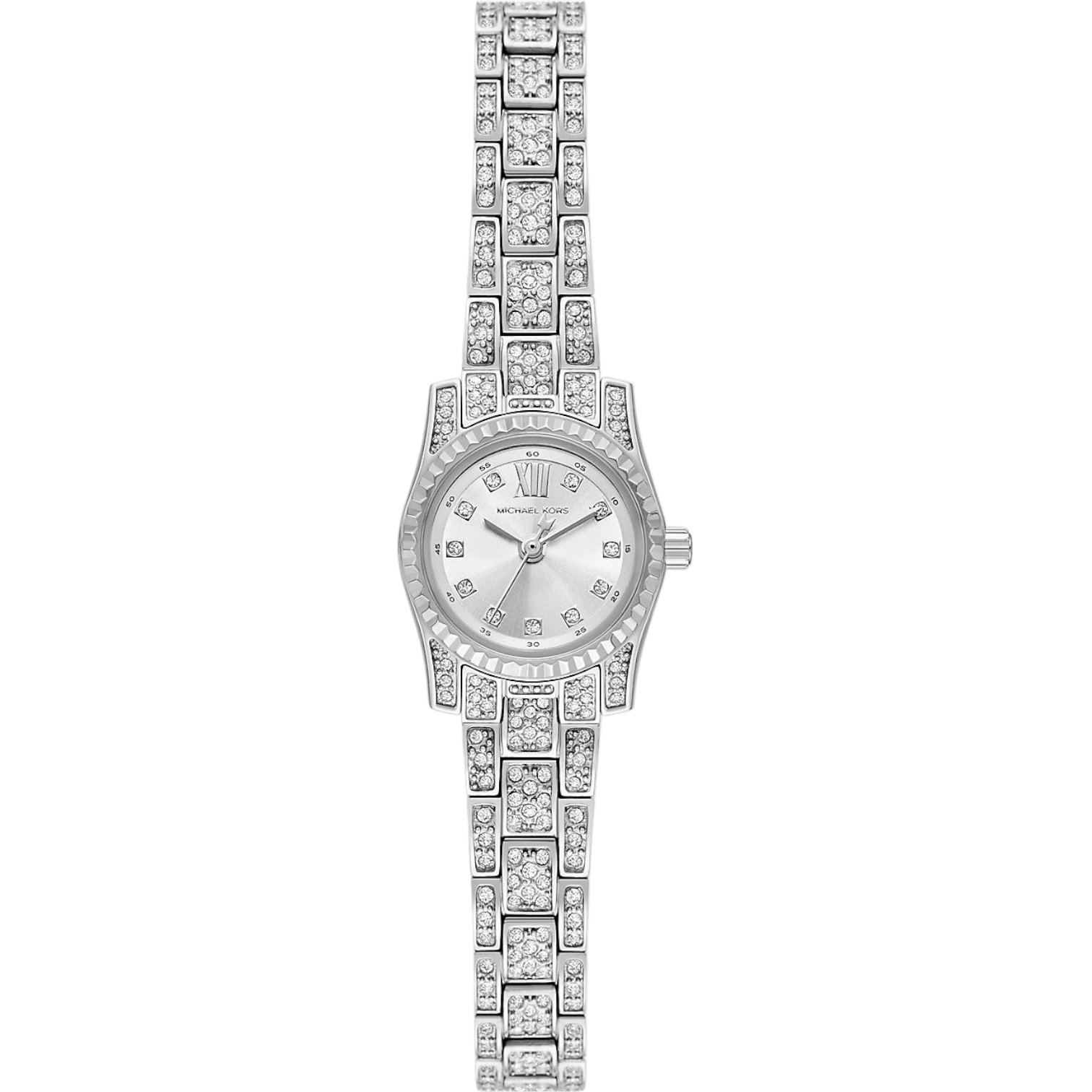 MICHAEL KORS Petite Lexington Silver Dial with Crystals 19mm Silver Stainless Steel Bracelet MK4864 - 