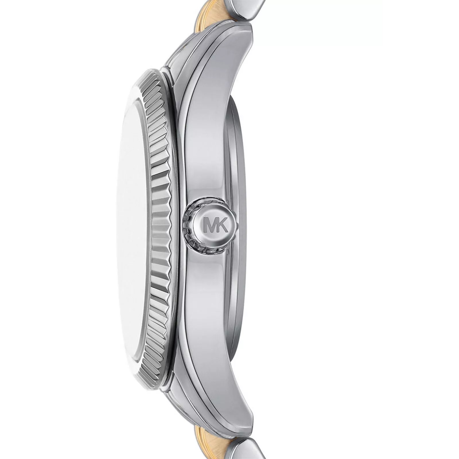 MICHAEL KORS Petite Lexington Blue Pearl Dial 26mm Two Tone Gold Stainless Steel Bracelet MK4865 - 
