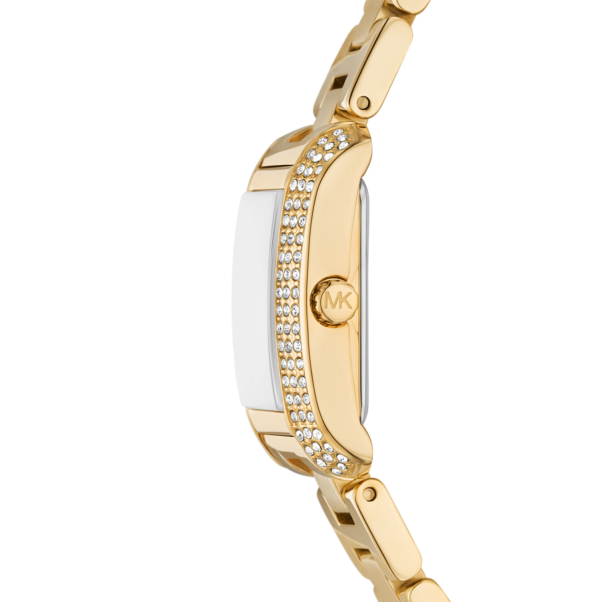 MICHAEL KORS Emery Mini Crystals White Pearl Dial 22x28mm Gold Stainless Steel Bracelet MK4867 - 3