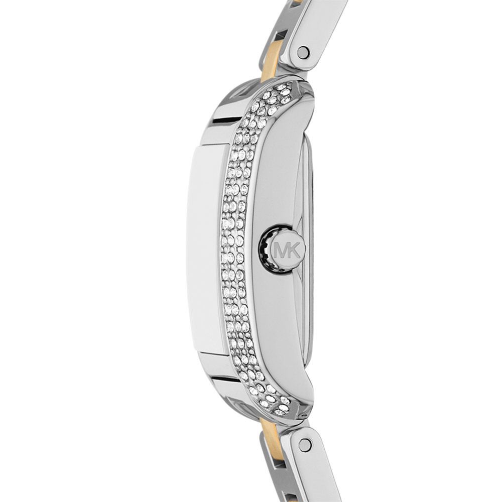MICHAEL KORS Emery Mini Crystals White Pearl Dial 22x28mm Two-Tone Gold Stainless Steel Bracelet MK4882 - 
