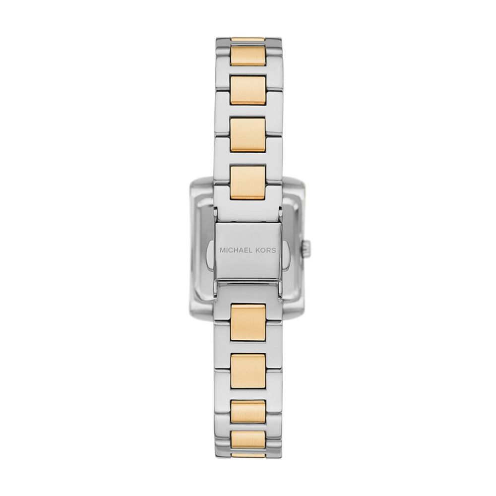MICHAEL KORS Emery Mini Crystals White Pearl Dial 22x28mm Two-Tone Gold Stainless Steel Bracelet MK4882 - 3