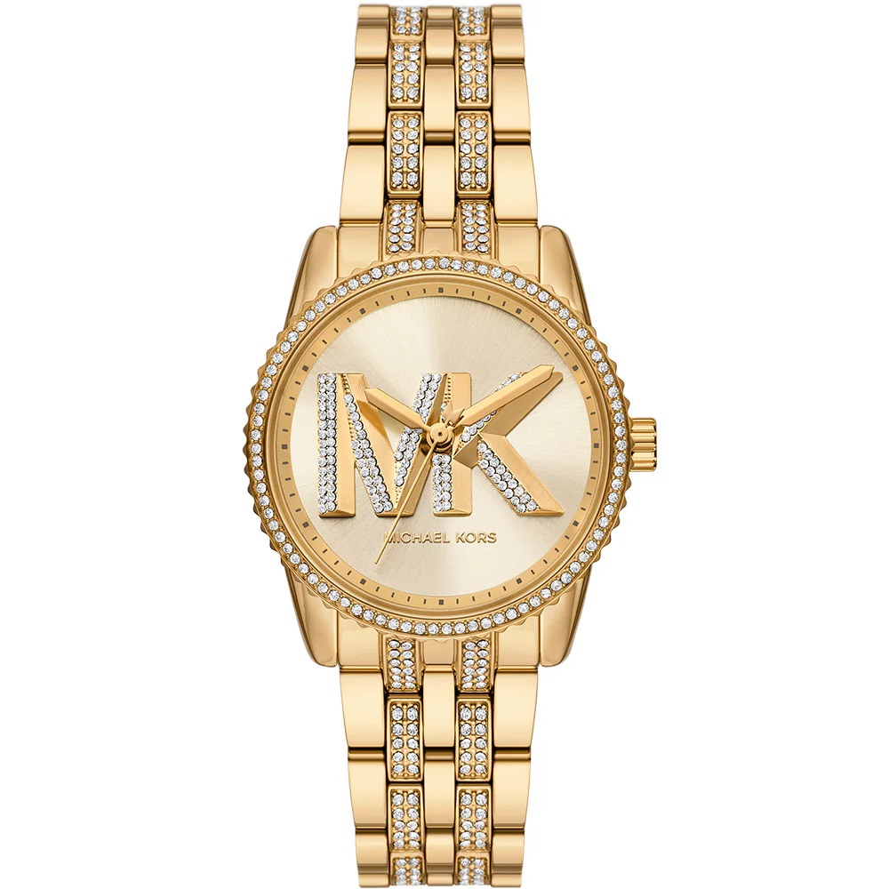 MICHAEL KORS Ritz Crystals Gold Dial 35mm Gold Stainless Steel Bracelet MK7540 - 