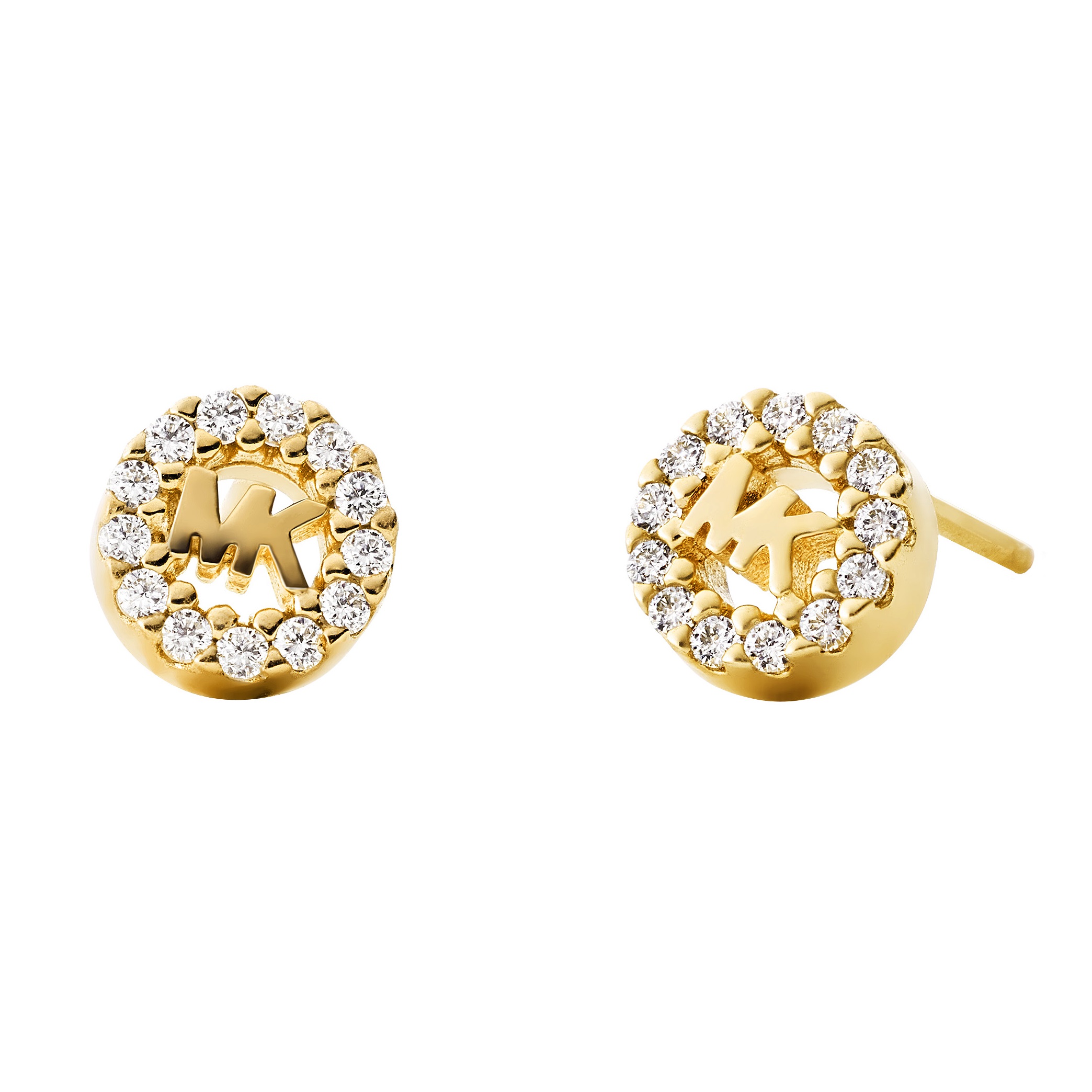 MICHAEL KORS Lock Stud Earrings Gold Sterling Silver MKC1033AN710 - 