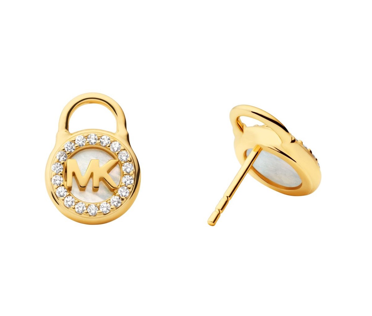 MICHAEL KORS Lock Stud Earrings Gold Sterling Silver MKC1558AH710 - 2