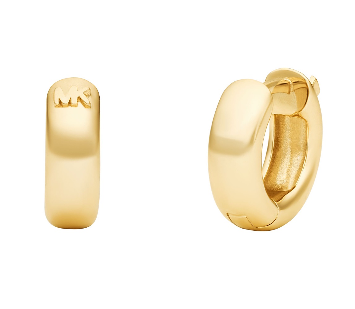 MICHAEL KORS Hug Hoop Earrings Gold Sterling Silver MKC1599AA710 - 1