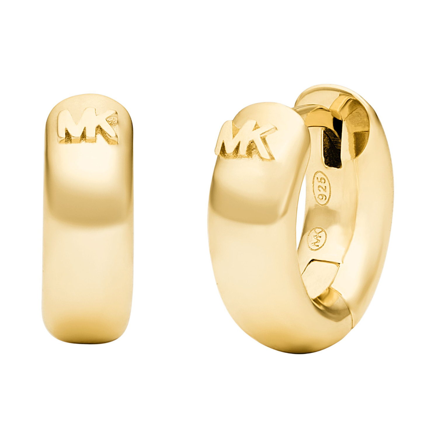 MICHAEL KORS Hug Hoop Earrings Gold Sterling Silver MKC1599AA710 - 2