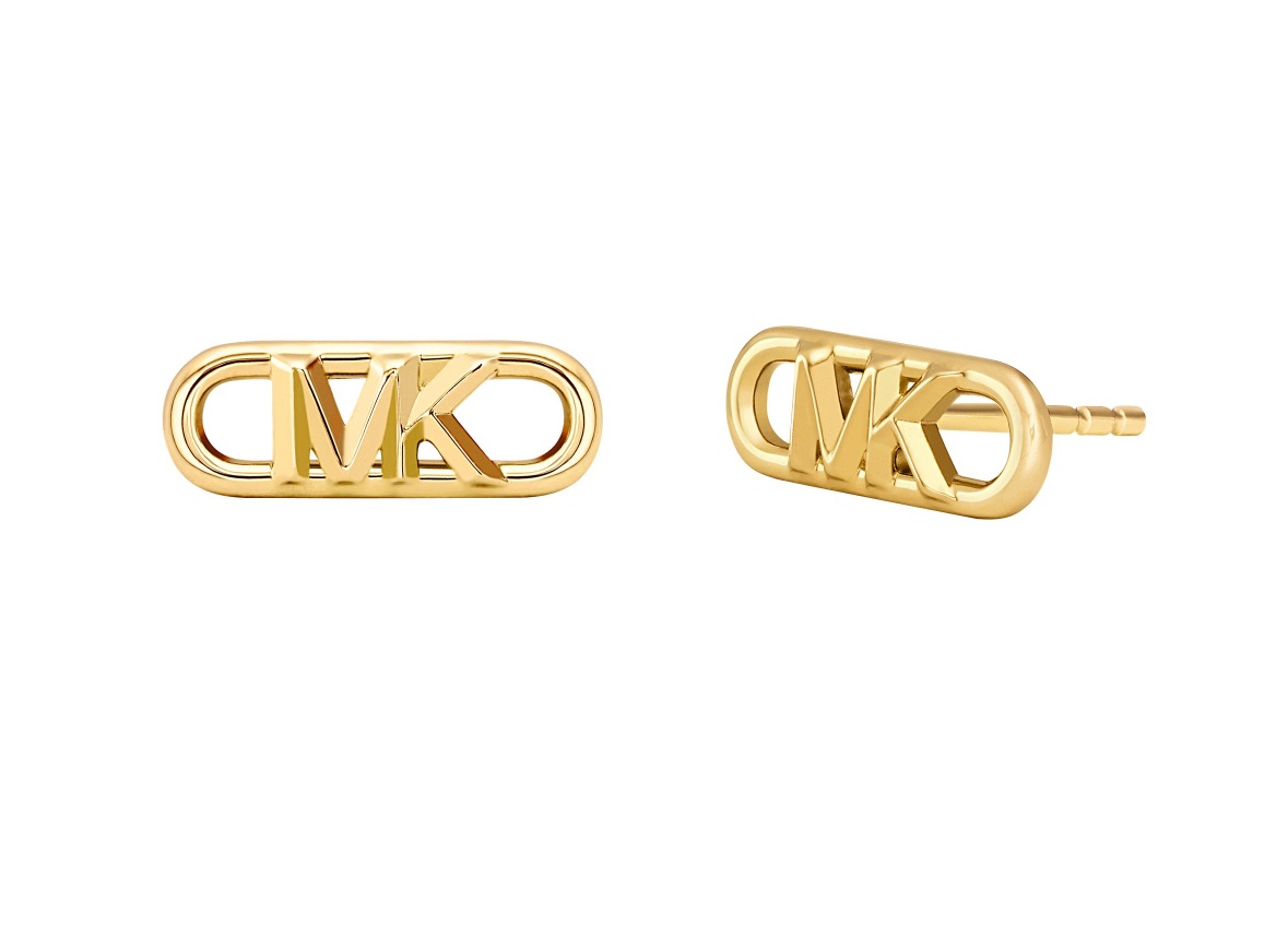 MICHAEL KORS MK Statement Link Earrings Gold Sterling Silver MKC164300710 - 