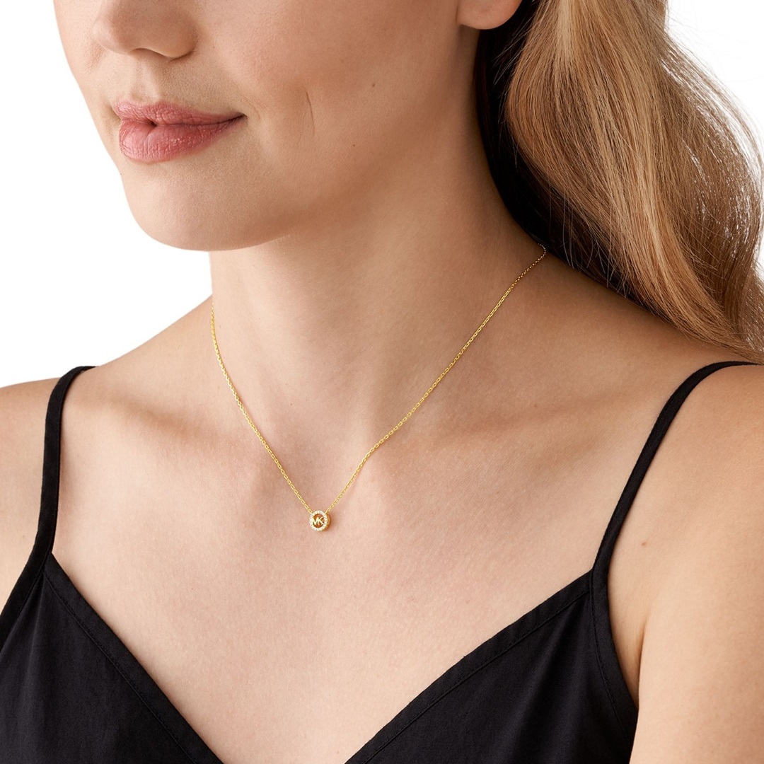 MICHAEL KORS NECKLACE from Gold-Plated Sterling Silver with Zircon Stones MKC1726CZ710 - 