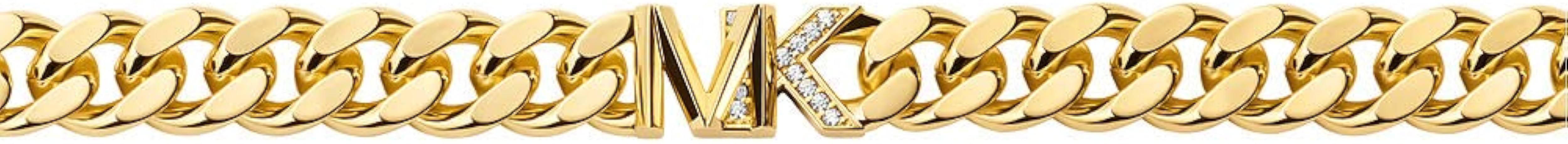 MICHAEL KORS MK Statement Link Necklace Gold Plated with Cubic Zirconia MKJ7835710 - 