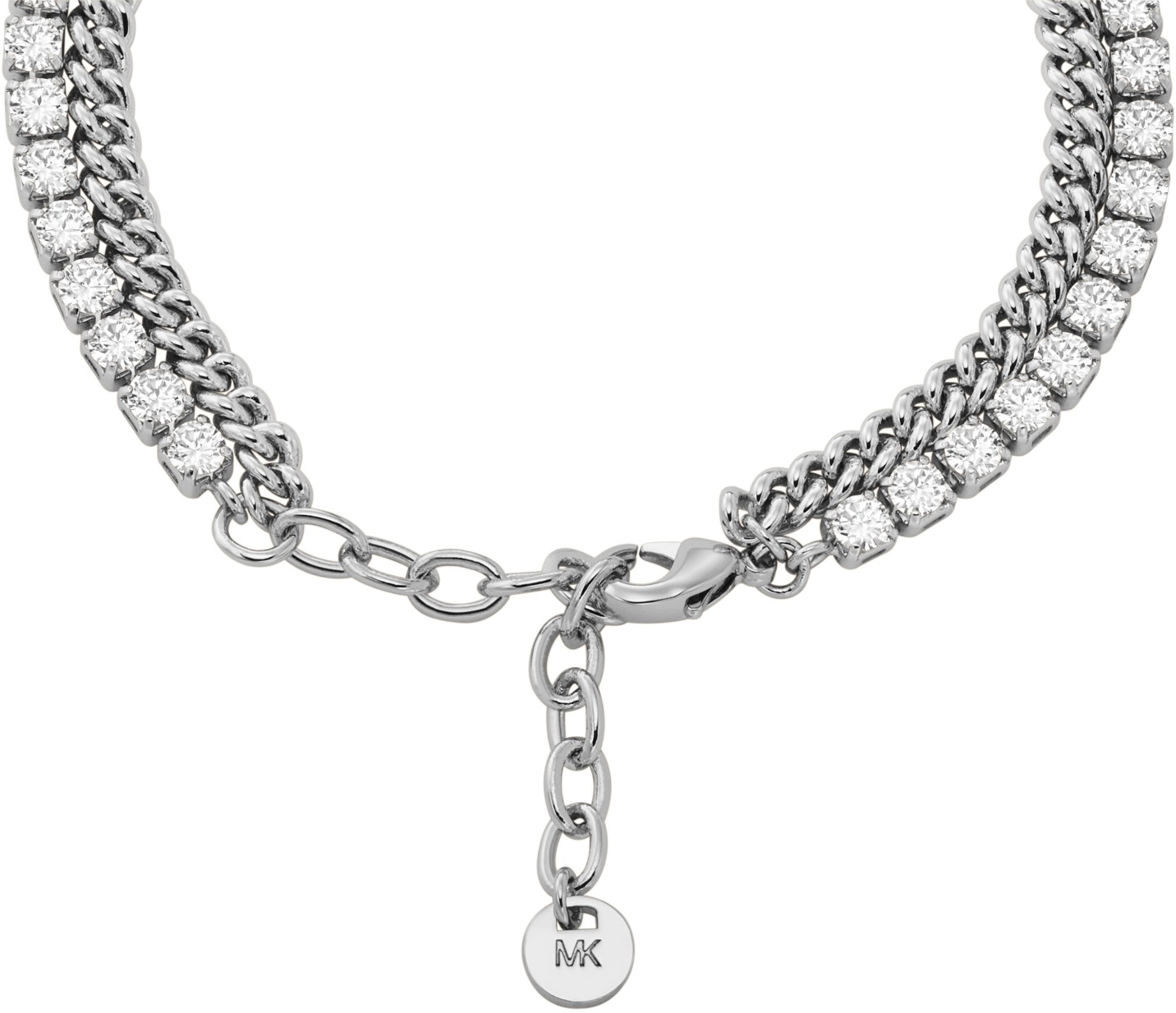 MICHAEL KORS Metallic Muse Bracelet Platinum Plated with Cubic Zirconia MKJ8277CZ040 - 