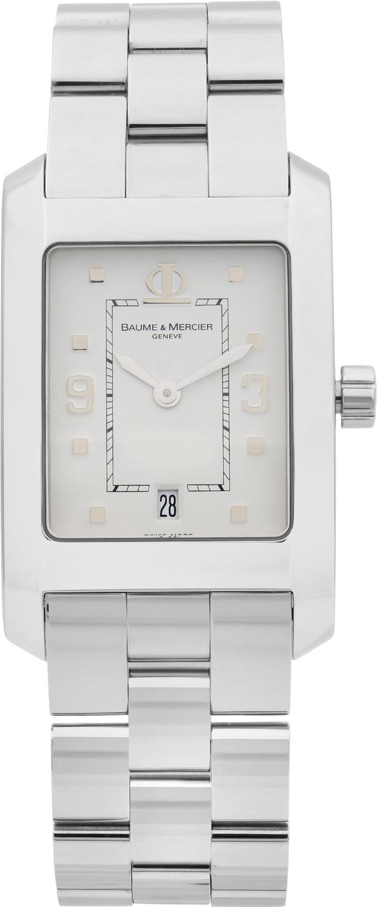 BAUME & MERCIER Hampton 34 x 26mm Silver Stainless Steel Bracelet MOA08604 - 
