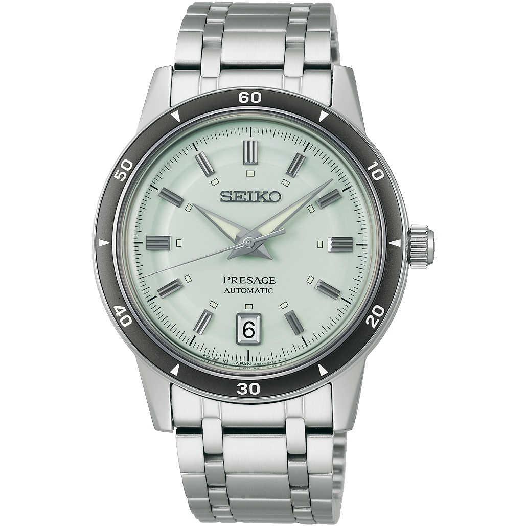 SEIKO Presage Style 60's Automatic Water Green Dial 39.5mm Silver Stainless Steel Bracelet SRPL71J1 - 