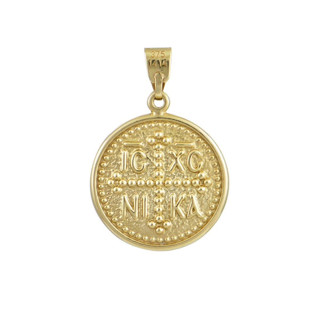 ΠΑΝΑΓΙΤΣΑ Διπλής Όψης BabyJewels K9 Κίτρινο & Λευκό Χρυσό N001.1YW.K9 - 3