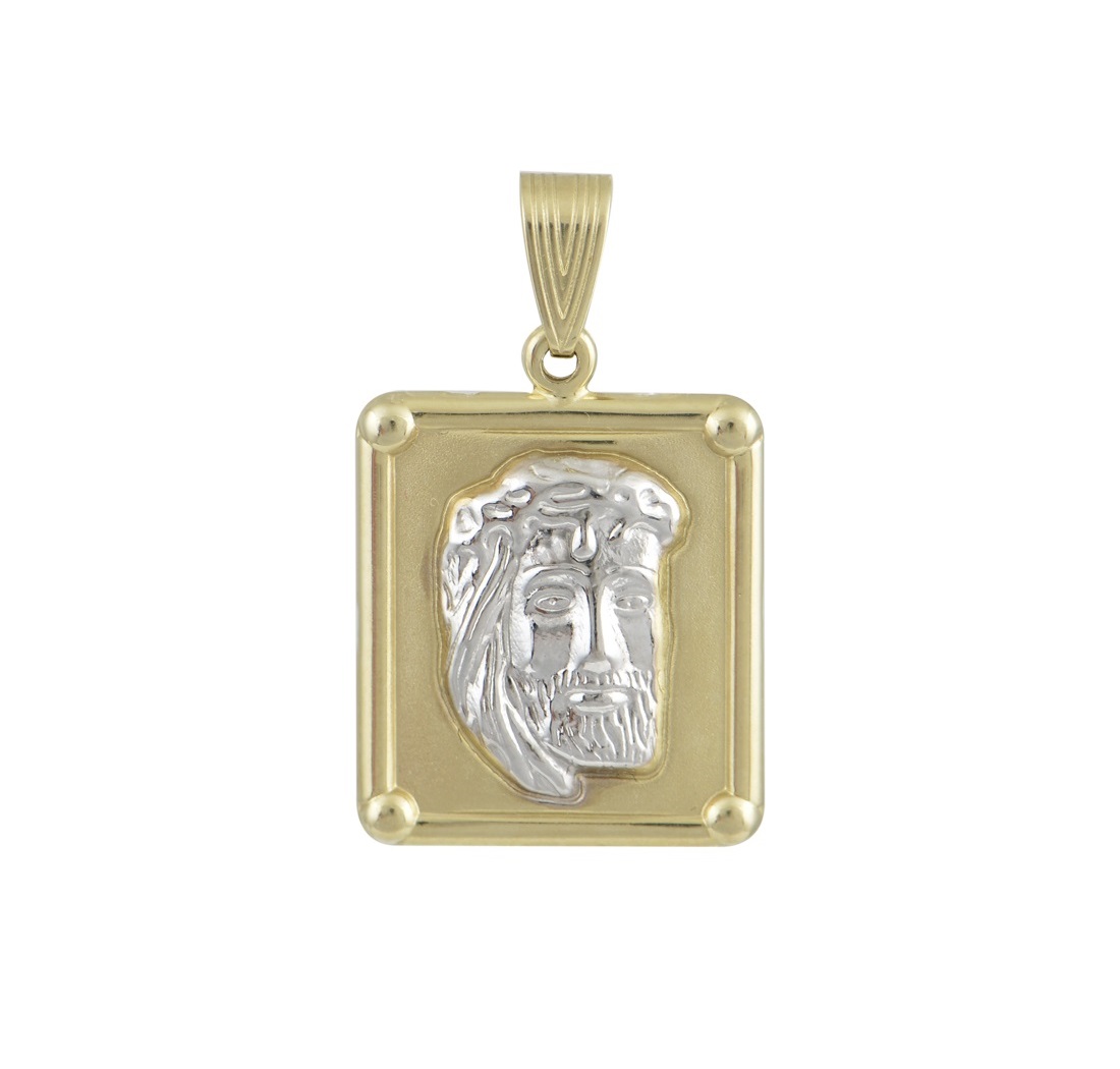 ΜΕΝΤΑΓΙΟΝ Χριστός BabyJewels K9 Κίτρινο και Λευκό Χρυσό N003.1AYW.K9