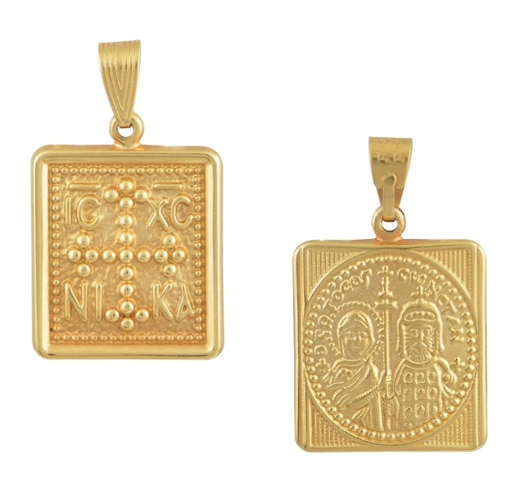 ΚΩΝΣΤΑΝΤΙΝΑΤΟ Διπλής Όψης BabyJewels από Κ9 Κίτρινο Χρυσό N003.6Y.K9 - 1