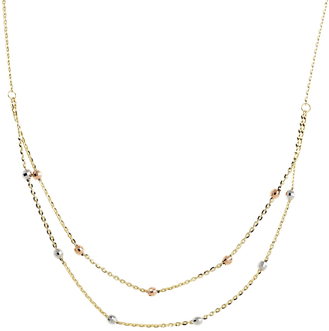 ΚΟΛΙΕ SENZIO Collection Κ14 Κίτρινο, Λευκό και Ροζ Χρυσό N0048