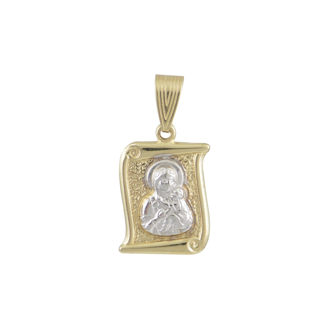 ΠΑΝΑΓΙΤΣΑ Διπλής Όψης BabyJewels K9 Κίτρινο & Λευκό Χρυσό N006.2YW.K9 - 2