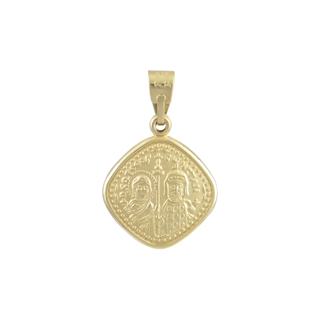 ΠΑΝΑΓΙΤΣΑ Διπλής Όψης BabyJewels K9 Κίτρινο & Λευκό Χρυσό N010.2YW.K9 - 3