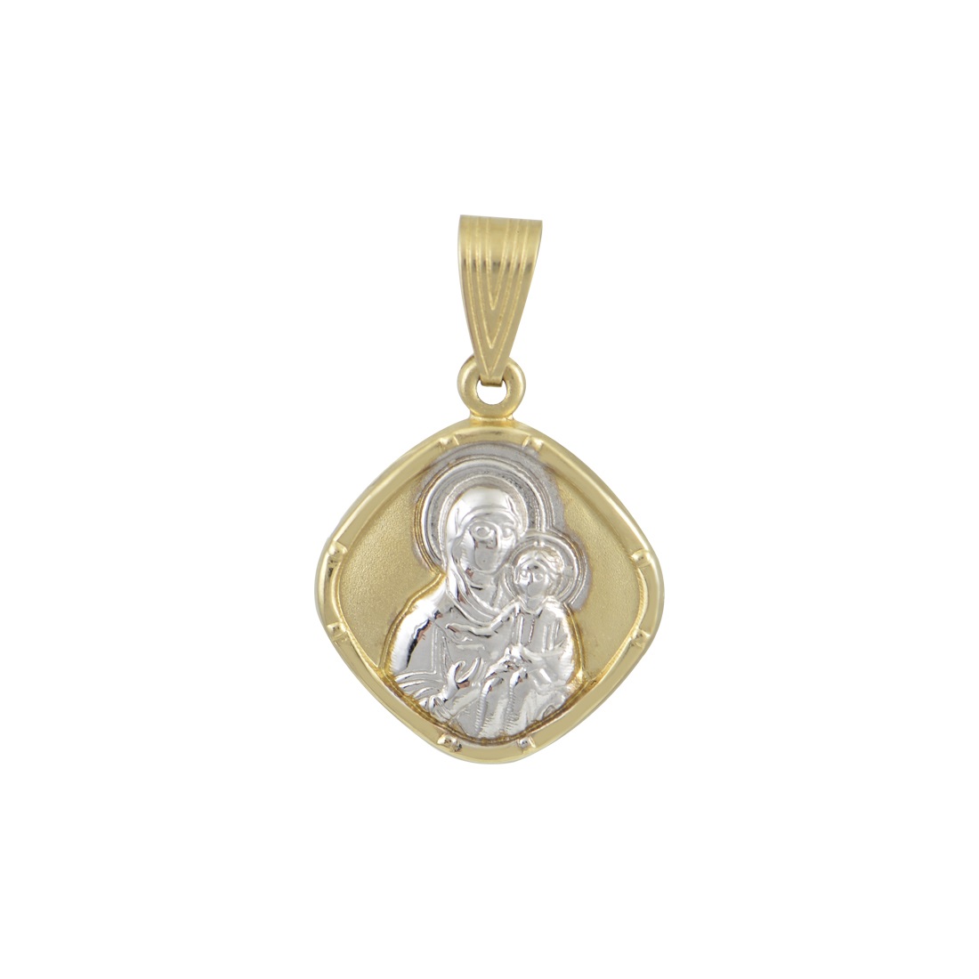 ΠΑΝΑΓΙΤΣΑ Διπλής Όψης BabyJewels K9 Κίτρινο & Λευκό Χρυσό N010.2YW.K9 - 2