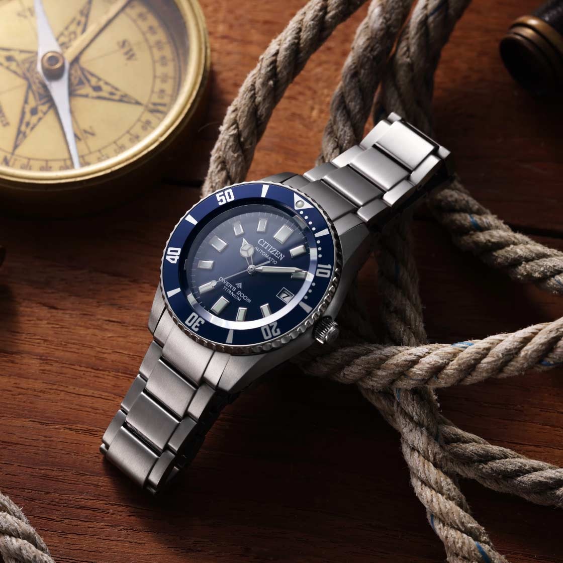 CITIZEN Promaster Fujitsubo Mechanical Diver Blue Dial 41mm Silver Super Titanium Bracelet NB6021-68L - 8